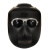厚创 隔热电焊面罩烧焊氩弧焊焊工电焊眼镜面部防护面罩阻燃轻便 BX-5黑色面罩配透明眼镜1套