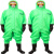 聚远（JUYUAN）20033/轻型海帕龙防化服、耐酸碱工FHLWS作服-001-D 灰绿色 XL