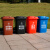 庄太太 【50L咖啡色湿垃圾】上海干湿分类分离加厚塑料环卫垃圾桶垃圾桶市政塑料垃圾桶