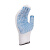 代尔塔（DELTAPLUS）手套劳保 12副 点塑手套耐磨防滑抗撕裂白色7针 208006 9码