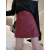 法比兔（FANBEETO）新款皮半身裙的紧身包臀红皮裙高腰a字短裙子女  定制 黑色 L