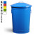 户外垃圾桶超大号铁皮桶彩色带盖64L大堂工业小区环卫果皮箱100L 100L镀锌板原色