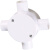 臻工品 四通圆接线盒-带盖 PVC电工套管配件 白色 65*40/4/dn20 单位:个