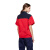 劳博士 短袖工作服套装 藏青+红(套装L) 男女工作服工人劳保 汽修工程服 tz-021可定制