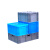 震迪平盖物流箱长方形周转箱塑料运输箱bc013蓝色400*300*147mm