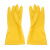 者也 5双加厚加长牛筋乳胶手套防水耐用厨房清洁洗碗工业橡胶劳保手套 L大号男女通用