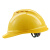 盾守 安全帽 新国标ABS 防砸透气 工业头盔电力工程工地建筑施工抗冲击 免费印字 V型透气款黄色
