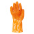 劳保佳 工业止滑手套 耐油耐酸碱防滑浸胶手套 橙色颗粒止滑型 1双装