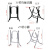 何老师餐桌脚架简约折叠桌腿支架大排档桌架铁桌脚架子不锈钢圆桌架 连 连板展开高50管厚0.6管直径3.2