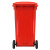 兰诗（LAUTEE）LJT2218 普通分类款大号物业环卫垃圾桶 红色240L