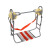 绞线滑椅通信滑板车电信施工滑车高空光缆挂线车水泥杆电 玫红色 300型8-10米杆