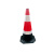 70CM橡胶路锥反光锥形桶禁止停车告示牌施工路障隔离墩交通警示柱 PVC红色