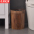 京洲实邦【14升方形复古色】复古仿木纹垃圾桶ZJ-0117