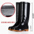 斯铂格 劳保雨靴PVC防滑防水防刺靴子 高筒黑色-牛筋底-无绒44