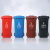 科力邦（Kelibang) 户外垃圾桶 大号加厚100L干湿分类垃圾桶带盖市政环卫垃圾桶 蓝色 KB1043 可回收