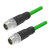 兆龙 PROFINET-A-PVC以太网电缆组件 M12-D-4芯公直头/M12-D-4芯公直头-5m-ZL7402A345绿色 现货速发