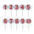 晶事达（JINGSHIDA）场地靶位数字标示牌 圆形插地靶位牌数字牌 直径20cm 高45cm