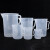 稳斯坦 WLL0012 刻度杯塑料量杯 带把塑料烧杯 实验室容量杯 测量计量杯 250ML