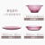 康宁 玻璃餐具套装12件组3-4人家用耐热碗碟盘紫色CWP12/CN