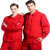 聚远（JUYUAN）20105/纯棉工作服套装男冬季双层加厚Z9107 315大红 160