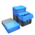 震迪平盖物流箱长方形周转箱塑料运输箱bc013蓝色400*300*147mm