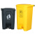 庄太太 【45L黄色】医疗废物垃圾桶医院用利器盒加厚黄色医院诊所脚踏桶有盖大号