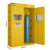 知旦 气瓶储存柜三瓶二代报警器黄色 可燃气体安全存储柜ZD216