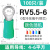 RV冷压接线端子O型纯铜鼻子圆形预绝缘端子压线鼻子套装 RV5.5-6 100只