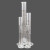 定制高硼硅实验室量筒玻璃量筒实验室刻度量筒五合一 25ml(5个)-玻璃量筒