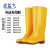 宏益飞 雨鞋 高筒食品雨靴 食品厂专用防滑防水鞋 白色黄色卫生工作胶鞋水靴 高筒白 36 