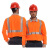 安大叔 E802 反光T恤建筑交通户外吸湿排汗警示服荧光橙 XS码 1件装