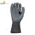 代尔塔 (DELTAPLUS）202010 9码 劳保手套C级防割丁腈涂层加长手套灰黑色 1副装