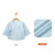 贝瑞加（Babyprints）婴儿衣服新生儿半背衣男女宝宝和尚服上衣纯棉2件装 浅蓝52
