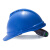 梅思安/MSA V-Gard500豪华型PE透气孔V型安全帽工地建筑工程防砸防冲击头盔一指键帽衬带下颚带 可定制 蓝色