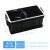 配件收纳工具箱箱分格零件盒长方形塑料加厚收纳盒隔板养龟箱带盖 黑色+可拆无格 蓝色