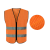 三茂反光安全背心定制logo建筑工地施工反光衣 网格布两横款橘红色