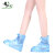 大杨A5便携式防水鞋套男女 L码（适合39-40） 珠光蓝 防滑成人中筒透明中帮雨鞋套