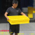 长方形塑料矮周转箱加厚浅盘食品箱豆腐箱面条箱面包箱扁平塑料盒 443321m蓝外径长宽高（无盖）