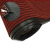 海斯迪克 HKZX-9 PVC双条纹地垫 防尘吸水防滑耐磨地毯门垫 暗红色2*15M(整卷)
