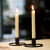 普舍（PUTSCHE）铁艺单头烛台家庭日常停电应急蜡烛台 黑色