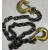 适用于拖车链条吊钩起重链条锰钢双钩铁链吊石材吊石头铁链链条吊 1吨3米 6MM链