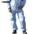 雷克兰 EWP428B 派瑞郎系列阻燃防尘防喷溅连体服（带帽）蓝色 XXXL码 1套【企业定制】