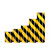 创悟邦 黄黑PVC安全警示胶带 警戒划线隔离斑马线地面安全胶带5S定位管理标志 10mm*18米 10卷