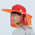 安全帽带风扇适用防晒遮阳大帽檐遮脸帘夏季建筑工程户外 白色太阳能风扇帽
