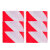 勤致（QINZHI） 警示胶带 警戒胶带安全划线地板胶带 48mm*18米/6卷PVC警示贴仓库斑马线胶带标识 红白 QZ132