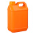 2.5/5L/10kg升公斤级带内盖塑料小方桶密封扁桶耐酸碱化工桶 5L方桶-橙色带内盖