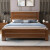 伊洛琳  胡桃木床 实木床双人床1.8m现代中式婚床储物大床主卧室家具 床+床头柜*1 1.5*2.0m箱框结构