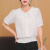 特尚莱菲 夏季女士短袖t恤新款纯棉白色短款娃娃领洋气小衫薄款减龄宽松半袖上衣 YNX2061 白色 L ( 110-120斤 )