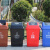 大杨102户外垃圾桶40L升蓝色可回收物 无盖 加厚塑料果皮箱小区物业环保分类筒 定制