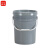 谋福1111 塑料桶密封桶小水桶包装桶 龙虾打包桶（塑料桶（20L灰色 加厚带提手））
